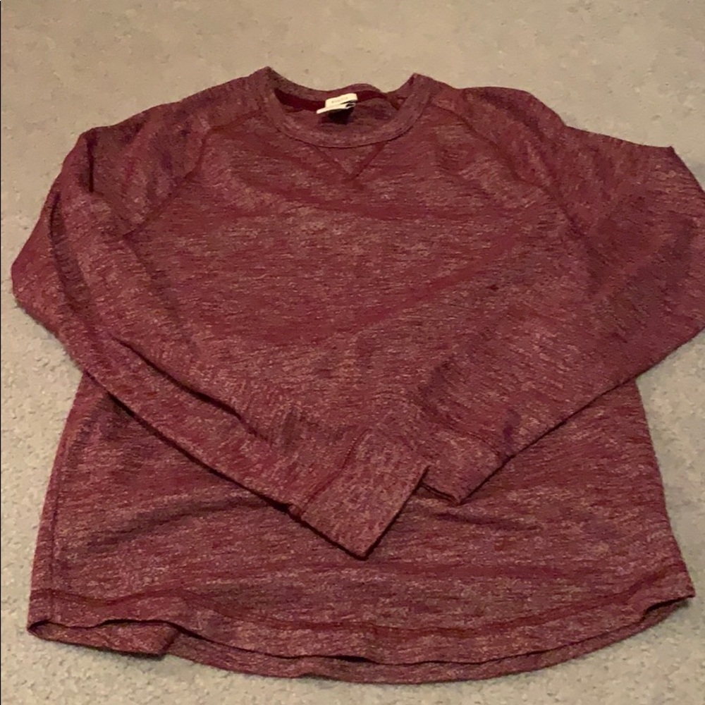 Abercrombie and Fitch Maroon Long Sleeve Shirt